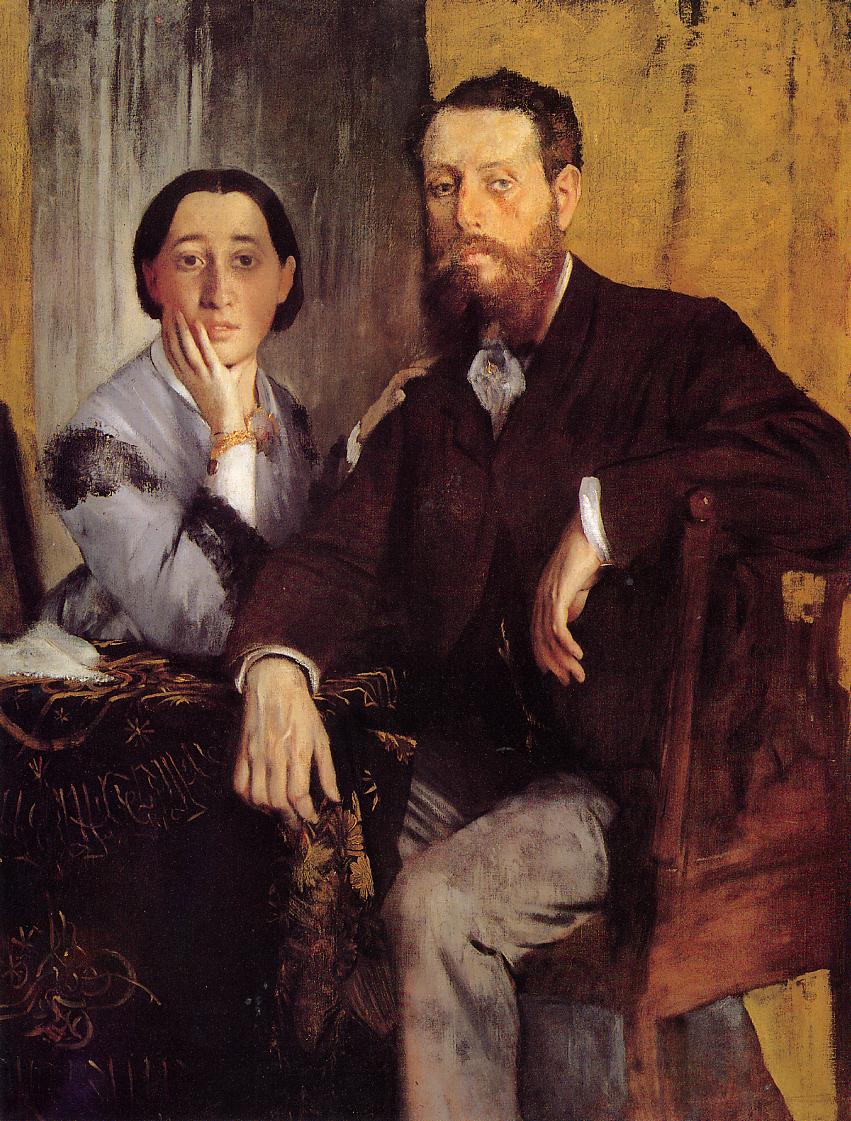 Edmond And Therese Morbilli by Edgar Degas, 1867